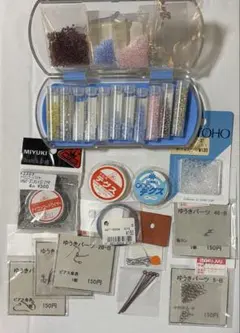ビーズ　テグス　ピアス金具　アクセサリー　ハンドメイド材料　手芸材料　セット