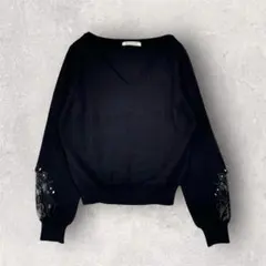 BE RADIANCE/ビーラディエンス　ニット　トップス　長袖　袖口レース　Fのサムネイル