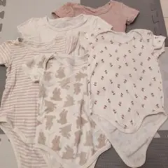 80 フタフタ 半袖ロンパース 肌着 まとめ売り