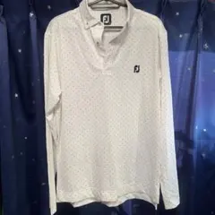 FJ ドット柄 長袖ポロシャツ Lサイズ