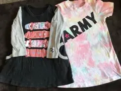 X girl ワンピース キッズ 半袖 七分袖