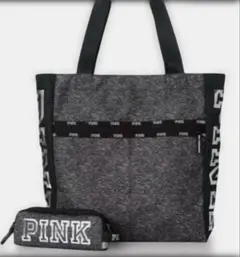 新品　ヴィクトリアシークレット　ピンク　トートバッグ　ミニポーチ付き