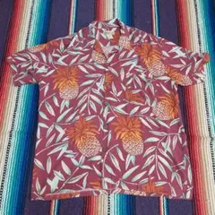値下げ GO NATIVE レーヨンアロハシャツ 80~90S パイナップル