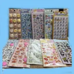 カプセルシール、海の生物、硬いシールなどいろいろシールセットG