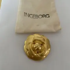 INGEBORG 【カメリア】金属製ブローチ　ゴールドのサムネイル