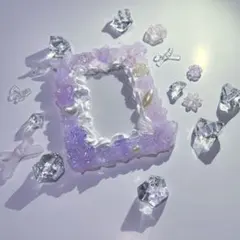 トレカケース　ホイップデコ　紫　ハンドメイド　B8サイズ　推し活