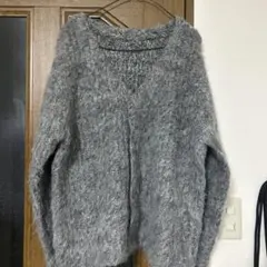 オーバーサイズVネックカーディガン グレー