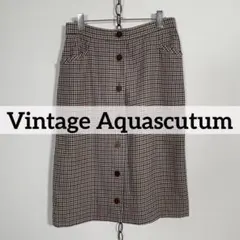★イギリス製70sヴィンテージ Aquascutum ガンクラブチェックスカートのサムネイル