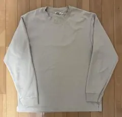 ユニクロ U/エアリズムコットンオーバーサイズTシャツ/長袖/ナチュラル/L/