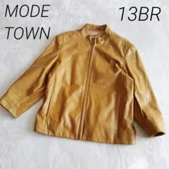 MODE TOWN レザージャケット 13BR イエロー　豚革のサムネイル