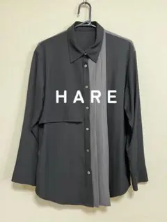 HARE 異素材切替デザイン長袖シャツ