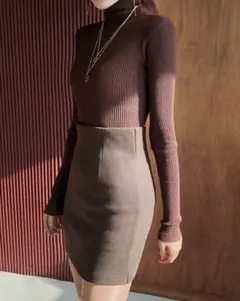 chuu パーフェクトラインスカート ブラウンのサムネイル