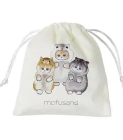 mofusand モフサンド もふもふ巾着ポーチ デザインC