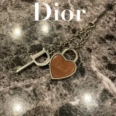 【美品】ディオール　ストラップキーホルダー　ハートカデナ&キー　シルバーチャーム