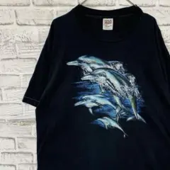 USA製90sヴィンテージTシャツ！シングルステッチブラック古着XL 0609のサムネイル