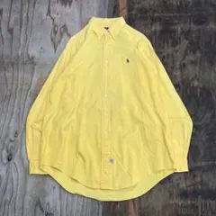 90s ラルフローレン オックスフォード BD シャツ イエロー VINTAGE
