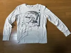 DIESEL 長袖シャツ M ホワイト グラフィックプリント