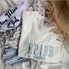épine PARIS ロゴ刺繍 半袖Tシャツ ホワイトのサムネイル
