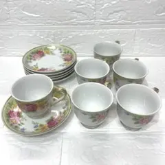 【M11】美品✨ナルミ オリエンタルシリーズ カップ＆ソーサー6客セット