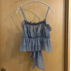 フリル ビスチェ グレー