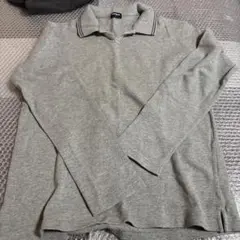 UNIQLO グレー 長袖ポロシャツ L