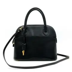 MORABITO DINA ハンドバッグ 2way ショルダー ドーム型 黒 MORABITO DINA DOME TYPE LEATHER 2WAY SHOULDER BAG MADE IN