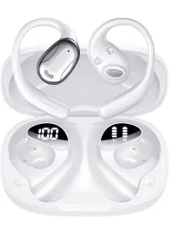 （新品）イヤホン bluetooth ワイヤレスイヤホン 空気伝導　ホワイト