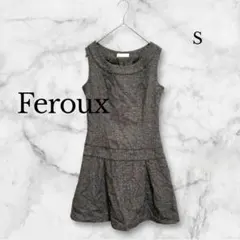 フェルゥ ワンピース レース ツイード 上品 フォーマル 発表会 フェミニン S