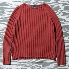 90s BANANA REPUBLIC コットン リブ編み セーター 香港製