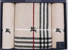 BURBERRY タオルセット 3点 ベージュ チェック柄