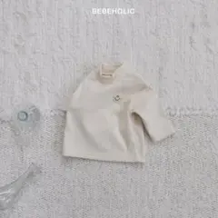 韓国子供服 bebeholic ハーフタートルネックT cream 80cm
