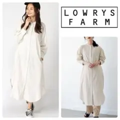 LOWRYS FARMローリーズファーム　アサコンバンドカラーシャツワンピース