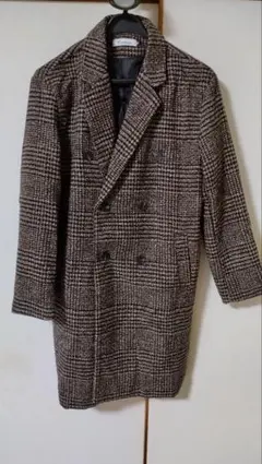 Yimanie チェック柄 ダブルブレストコート Mサイズ