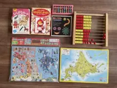 【知育玩具まとめ売り】そろばん／くもん／パズル／かるた 小学校準備 知育玩具まとめ売り】そろばん／くもん／パズル／かるた 小学校準備