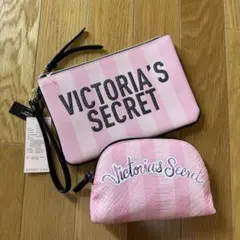 新品未使用 Victoria’s Secret ピンク ポーチ 2点セットのサムネイル