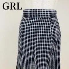 GRL グレイル チェック柄 フレアロングスカート 0822B
