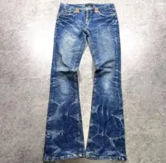 00s【archive】フレアデニムパンツ/Y2K/平成/フェアリーグランジ/髭