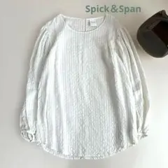 Spick＆Span ストライプ　ギャザー　ブラウス　ボリューム袖　ゆったり
