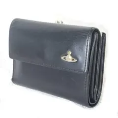 ヴィヴィアンウエストウッド 三つ折り財布 WATER ORB がま口 黒