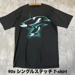 90's HABITAT オルカ グラフィック Tシャツ ヴィンテージ　シャチのサムネイル