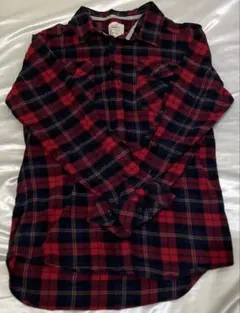 WEGO REALWASH ネルシャツ/フランネルシャツ 赤系チェック Lサイズ