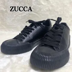 ZUCCA レースアップスニーカー　ブラック　黒　Mサイズ　24cm