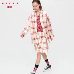 ユニクロ×マルニ 　UNIQLO×MARNI　オーバーサイズシャツ　ピンク　S