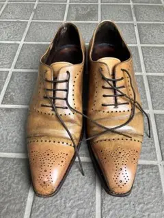 MULERIN ベージュ レザー ドレスシューズ