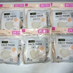 DAISO 立体マスク Mサイズ ベージュ 6袋セットのサムネイル