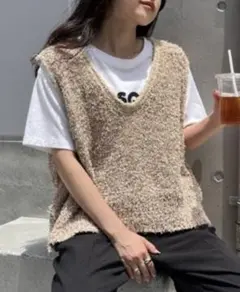 CIAOPANIC TYPY チャオパニックティピー　ベージュ ニットベスト