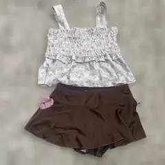 フラワープリント セパレート水着 120