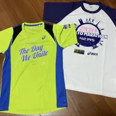東京マラソン記念 Tシャツ 2枚 ASICS ユニセックスsizeSのサムネイル