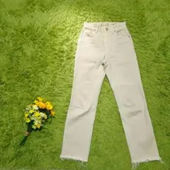 【ヤヌーク】YANUK　 デニムパンツ　23　クリーム　ベージュのサムネイル