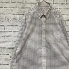 ブルックスブラザーズ長袖シャツ！ピンクチェックL 0319